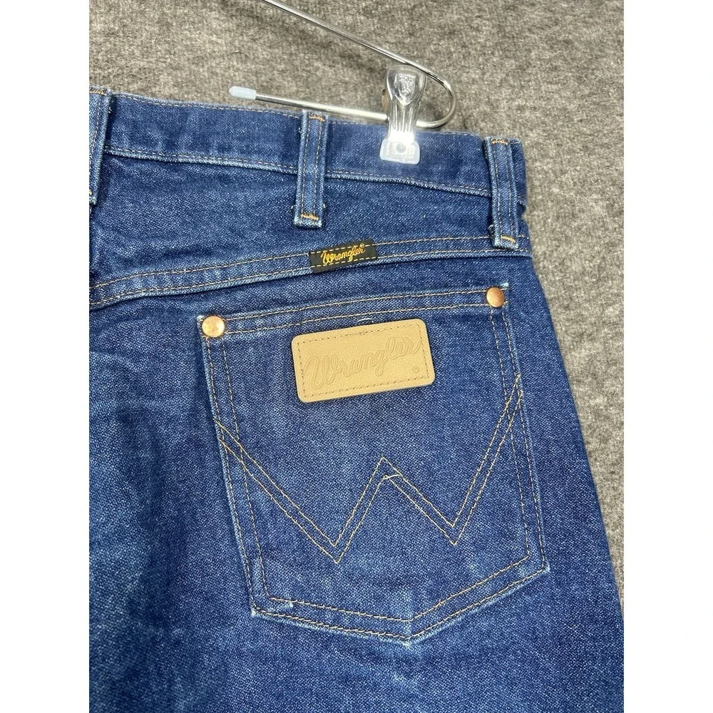 Vintage Wrangler Jeans Mens 34x32‎ Blue 13MWZ Denim Faded Marbling Western Rodeo